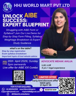 AIBE XXI – WEBINAR: REGISTRATION & STUDY GUIDANCE: UNLOCK SUCCESS EXPERT BLUEPRINT